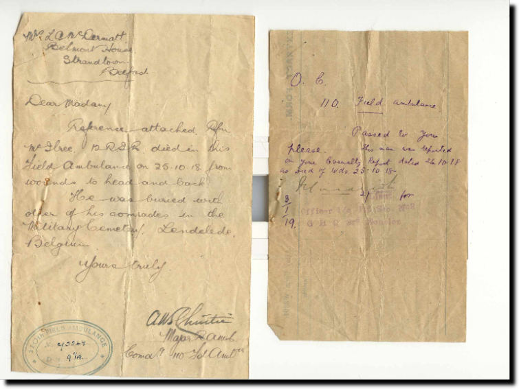 Field Ambulance Letter